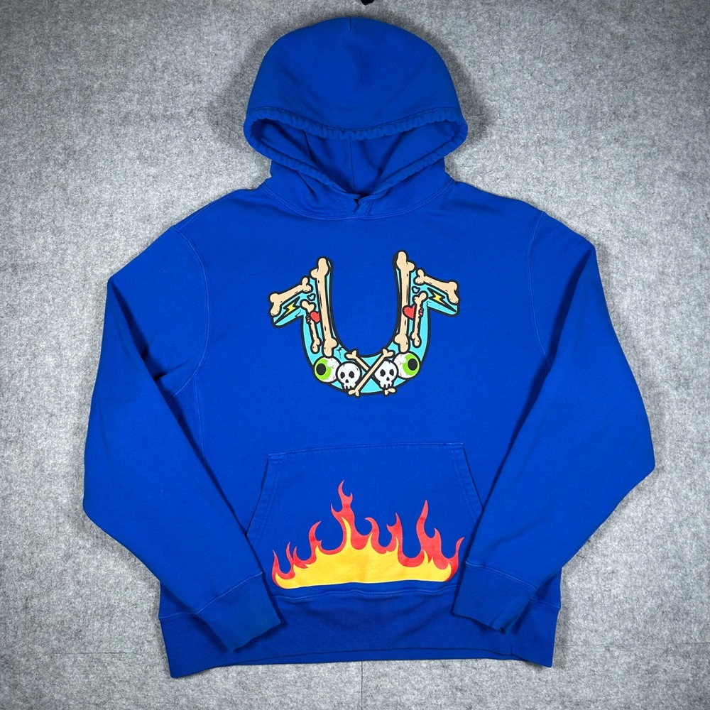 True Religion X Chief Keef Hoodie Mens Large Blue 20th anniversary collab